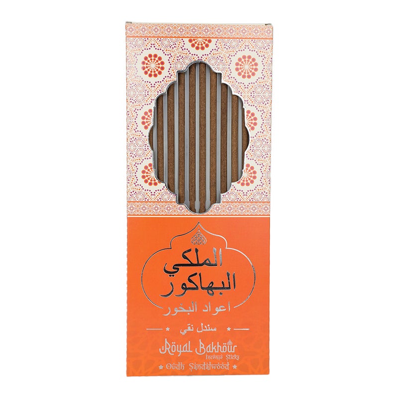 Royal Bakhour Premium Incense Oudh Sandalwood 12 Incense Sticks - Long Lasting Fragrance - Image 1